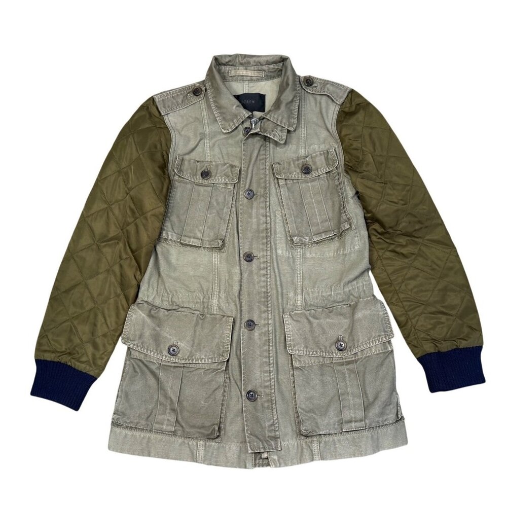 J.Crew Women’s Military Utility Field Jacket Small Army Green Quilted Cargo